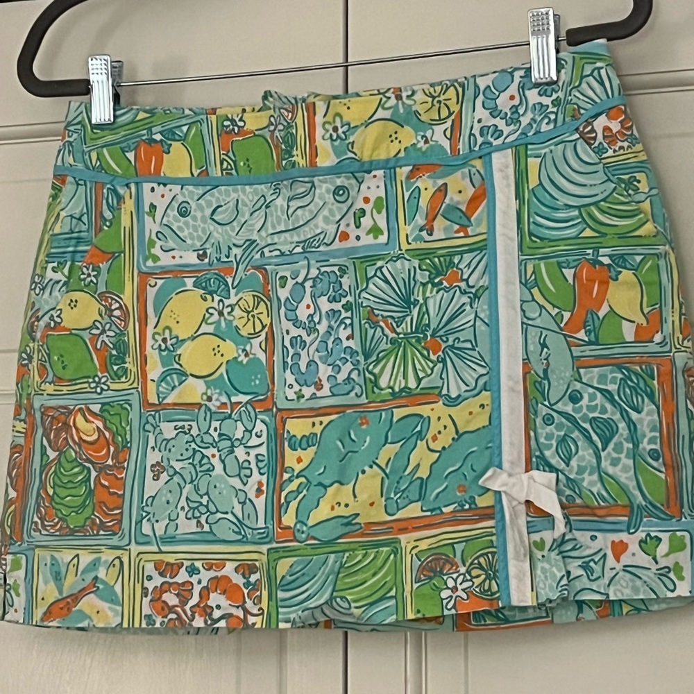 Lilly Pulitzer “Just Add Lemon” Skort size 6 EUC